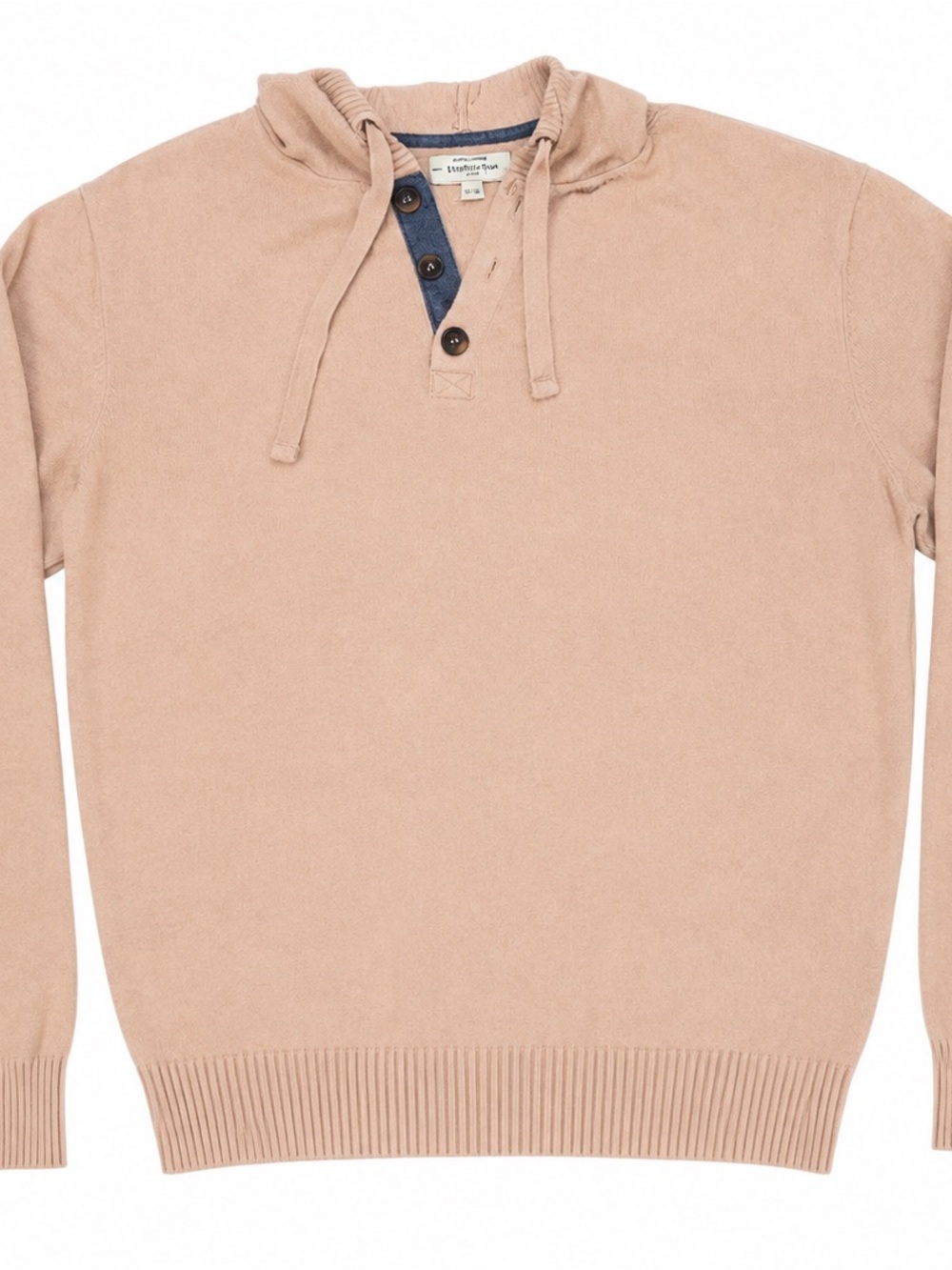 Hawker Rye Casual Crewneck Hoodie Sweater in Beige — cashmere blend XL